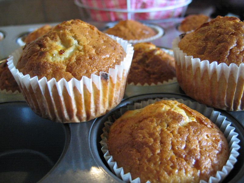 Muffin cioccolato bianco e banana